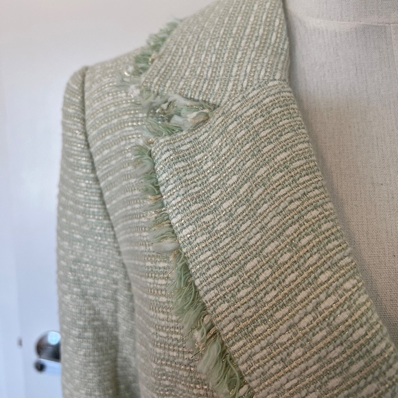 NWT HOUSE OF HARLOW 1960 Pistachio Tweed Blazer - Picture 12 of 12